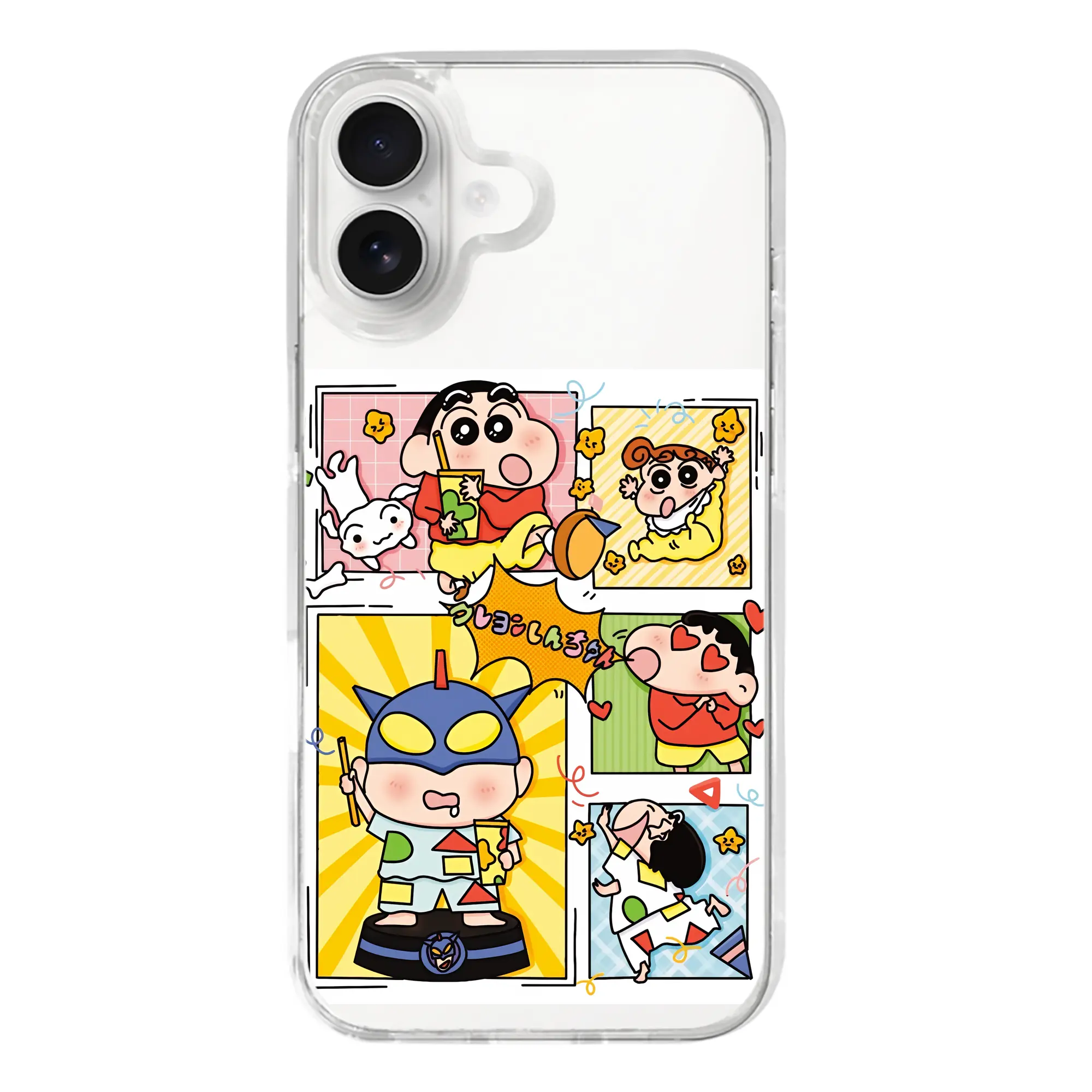 クレヨンしんちゃん グッズ 野原 しんのすけ - iPhone 17シリーズ 透明スマホケース – 薄型・耐衝撃・精密フィット保護カバー